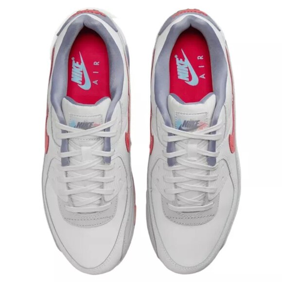 Men's Nike Air Max 90 PRM "Sound Wave" Smmt Wht/Bright Crimson - Picture 6 of 10